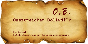 Oesztreicher Bolivár névjegykártya